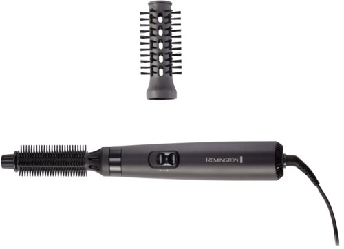 A Remington hair styling device with a detachable brush and a long cord.