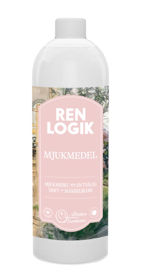 A white bottle with a pink label that says "Ren Logik" and contains a cleaning product.