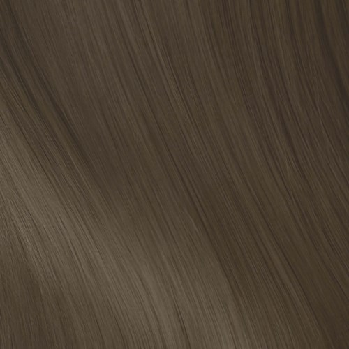 Das Bild zeigt eine Nahaufnahme von braunem Haar mit sichtbaren Strähnen und glatter Textur.