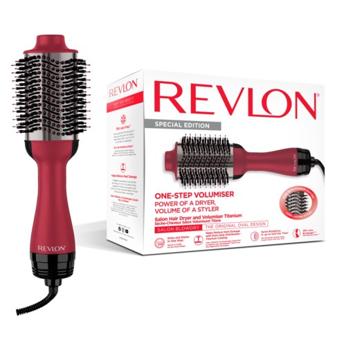 Revlon-kuivain ja volyymisivellin, pyöreän harjaspannan muotoilu, erikoisversionissa.