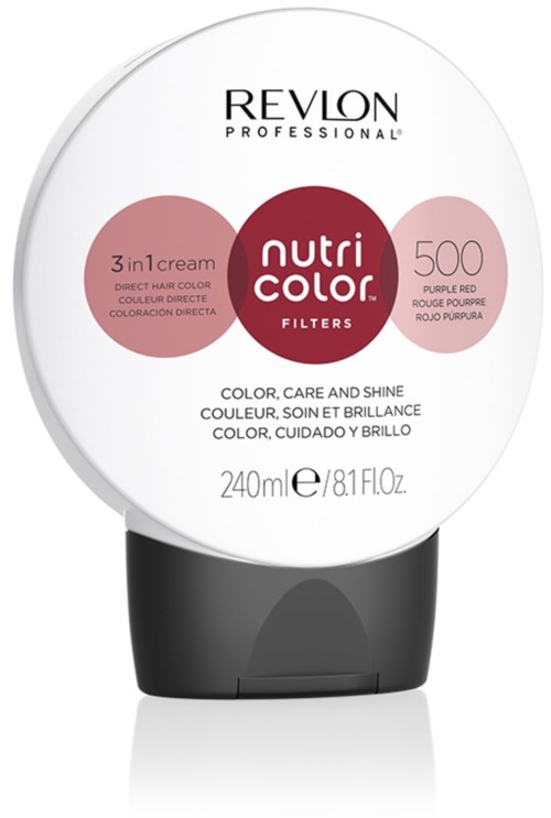 Revlon Nutri Color Filters für Haare, lila, 240ml, für Farbpflege und Glanz, mit 3-in-1-Creme.