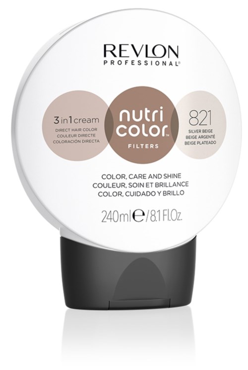Revlon Nutri Color-Filtercreme in Beige- und Silberschattierungen, 240 ml, für Farbe und Glanz.