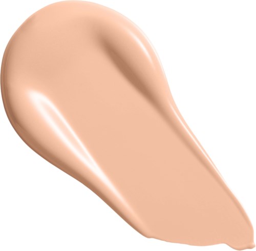 Beige nestemäinen meikkivoide, kermaisen ja tasaisen lopputuloksen.