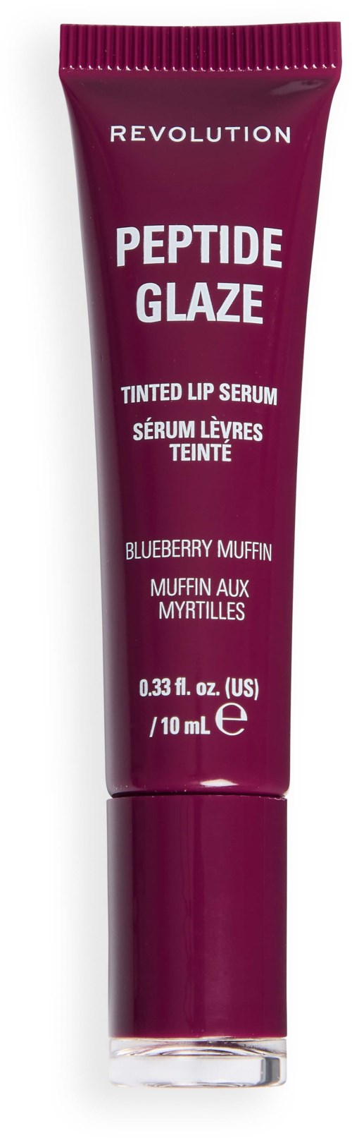 Revolution Beauty London Peptide Glaze Tinted Lip Serum Blueberry Muffin