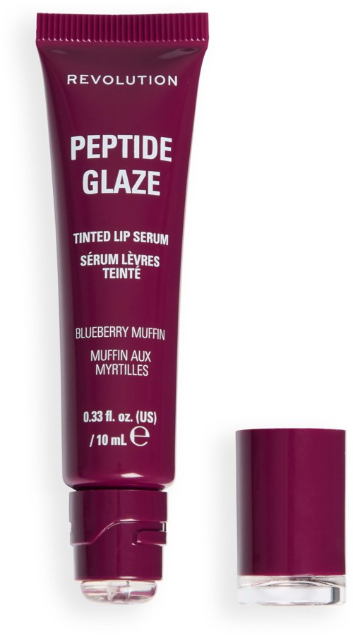 Revolution Beauty London Peptide Glaze Tinted Lip Serum Blueberry Muffin