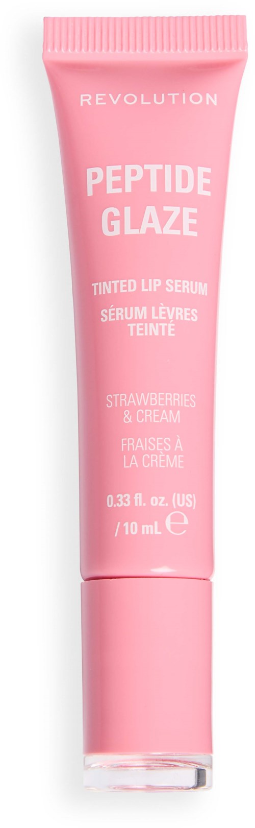 Revolution Beauty London Peptide Glaze Tinted Lip Serum Strawberries & Cream