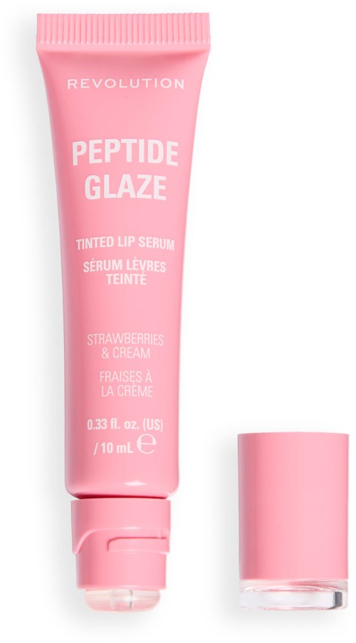 Revolution Beauty London Peptide Glaze Tinted Lip Serum Strawberries & Cream
