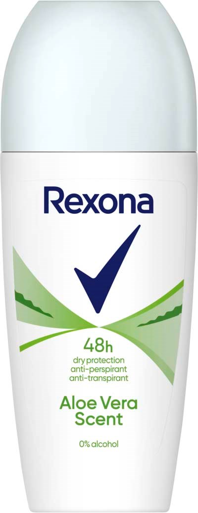 Rexona Aloe Vera Geur antitranspirant met 48 uur bescherming, frisse geur en alcoholvrije formule.