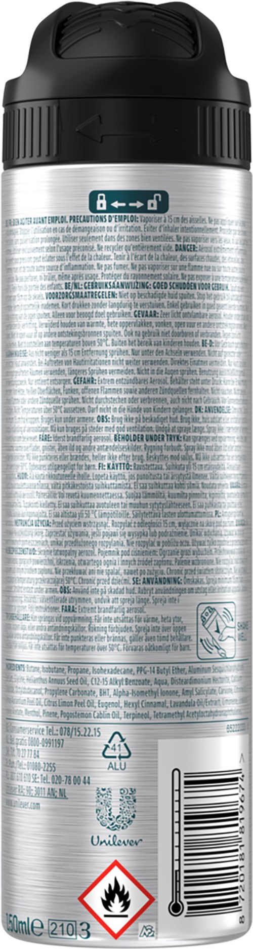 Rexona Men 72h Advanced Protection Menthol & Blue Lavender Spray 150 ml