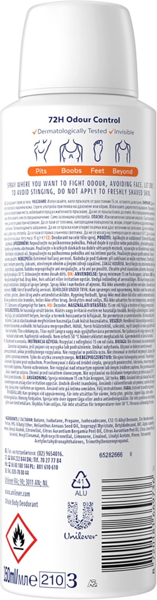 Rexona Whole Body Deo Fresh Citrus Spray 150 ml