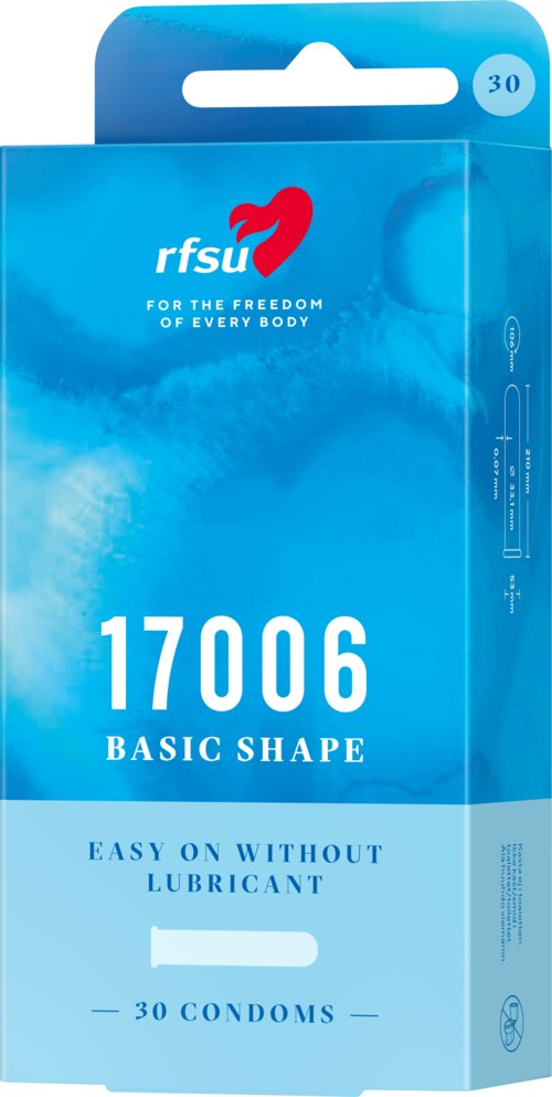 Blaue Kondompacks mit Logo, Produktname und Behauptungen über einfache Handhabung ohne Gleitmittel.