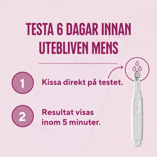 Teststreifen mit Anweisungen, Männer zu testen, Ergebnisse in fünf Minuten.