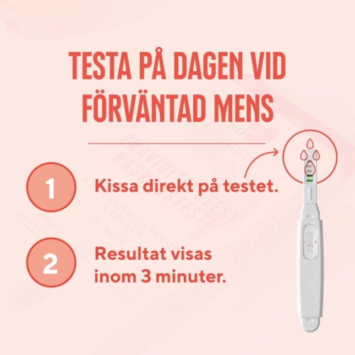 Anleitung zur Verwendung eines Tests bei Ihnen zu Hause: küssen Sie den Tester, warten Sie drei Minuten auf die Ergebnisse.