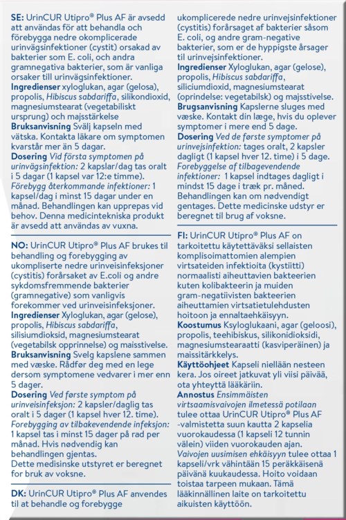 Dies ist eine textbasierte Informationsmitteilung über eine medizinische Behandlung, in mehreren Sprachen verfasst, die Verwendung und Empfehlungen erklärt.