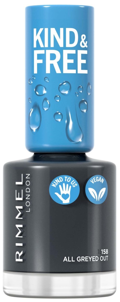 Rimmel Kind & Free Clean Nail Polish 158 All Greyed Out