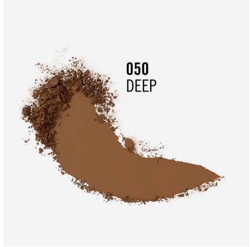 En brun pulver är utspridd i en kurvform med siffran 050 och ordet DEEP bredvid.