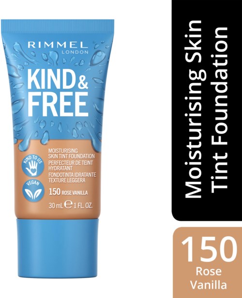 Tube von Rimmel London Foundation in Farbton Rose Vanilla, 150, feuchtigkeitsspendend und vegan.