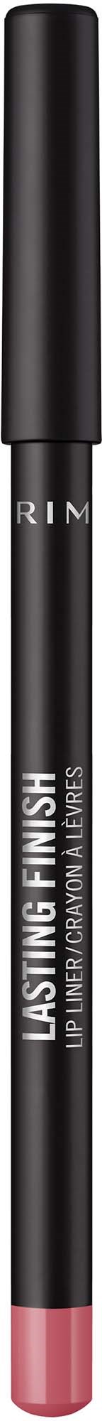 A black lip liner pencil labeled 'RIMM LASTING FINISH' with a pink tip on one end.