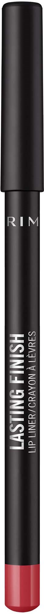 A black eyeliner pencil with a pink tip and white text, labeled 'Lash & Finish,' against a black background.