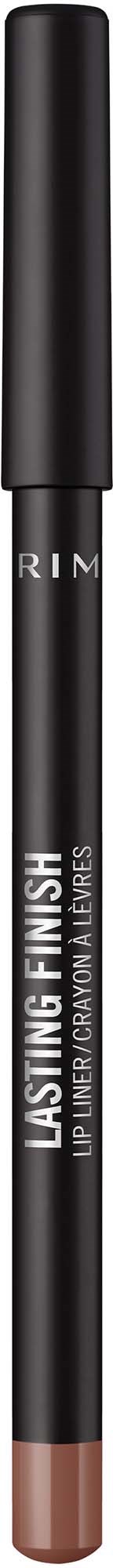 A black eyeliner pencil with a cap, labeled 'LASH-LINER' and 'LASTING FINISH' on a black background.