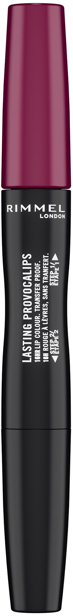 A black and pink tube of Rimmel London lasting provocalips lipstick.