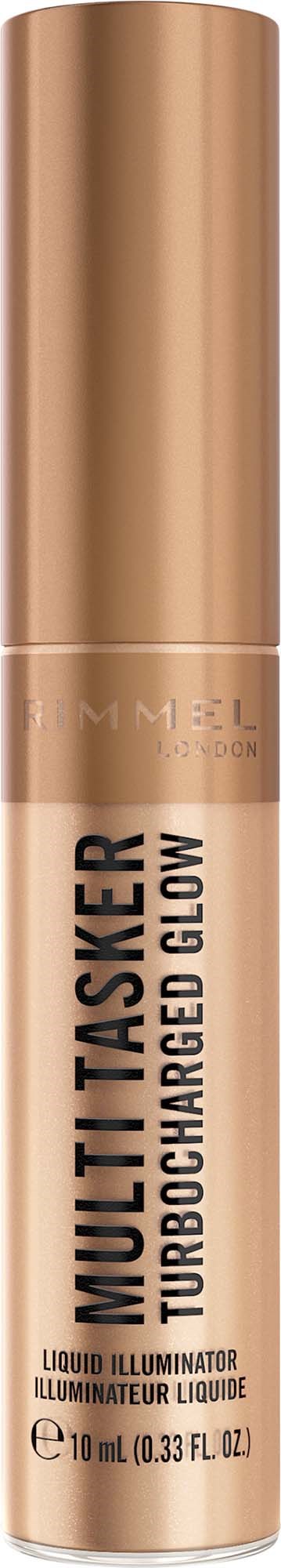 A beige tube of Maybelline Multi-Tasker Turbo Charged Glow liquid illuminator.