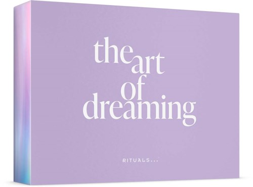 En lila box med vit text som säger 'the art of dreaming' och 'RITUALS....'.