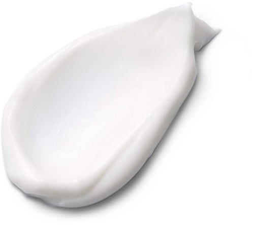 En vit keramisk eller plastsked med en spetsig handtag och rund, grund skål.