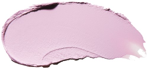 Eine rosa Kosmetikcreme mit strukturierter, ungleichmäßiger Kante auf weißem Hintergrund.