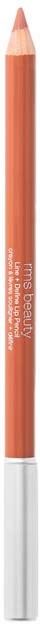 Ein Lipgloss-Bleistift in Pfirsichfarbe mit weißer Kappe, Beschriftung 'Sheer Beauty' und 'Lip Gloss Pencil'.