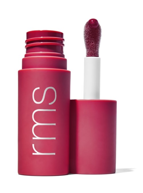 Ein pinkfarbener Lippenfarbstift mit Applikator, der die Flüssigkeit zeigt.