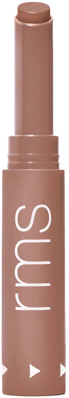 Ein beiges Make-up-Stick mit weißen Text 'rms'.