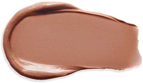 Creme oder Foundation-Probe in Beige auf weißem Hintergrund.