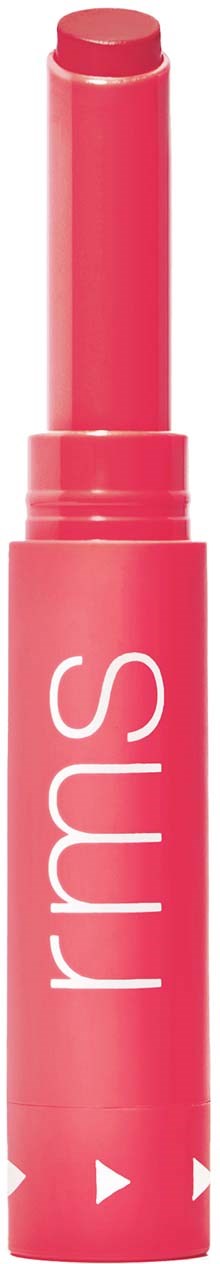 Ein pinker Lippenbalsamstift mit dem Wort 'rms' geschrieben.