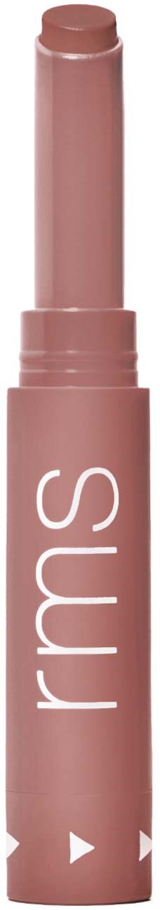 Ein pinker Lippenbalsam mit dem Wort "rms" auf der Seite. Der obere Teil ist leicht herausgedreht.