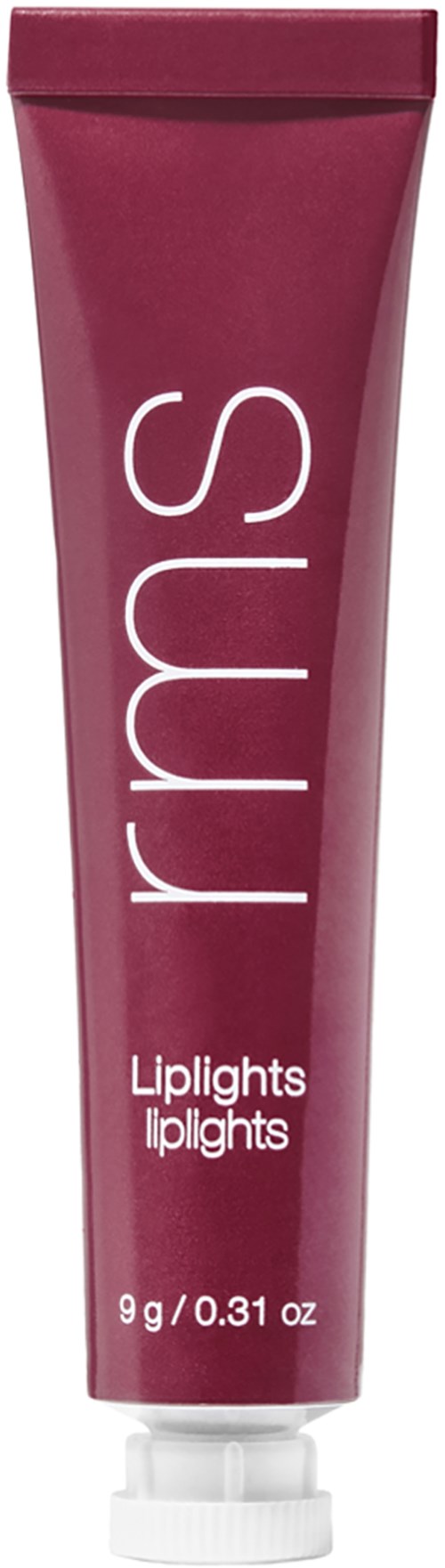 Violetti putkilasi, jossa valkoinen teksti 'Liplights liplights, 9 g, 0.31 oz.' ja valkoinen korkki.