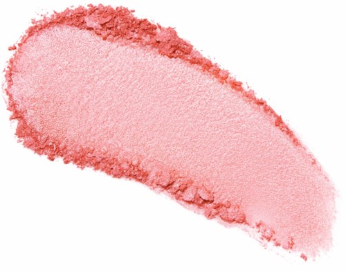 Ein rosa pulverförmiger Stoff in ovaler Form auf weißem Hintergrund.
