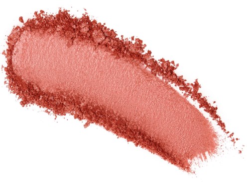 Rosa Make-up-Blush, aufgetragen mit unscharfen und ungleichmäßigen Kanten.