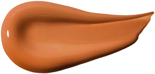 Ein Tropfen braune Make-up-Grundierung mit glatter, cremiger Textur und runder Form.