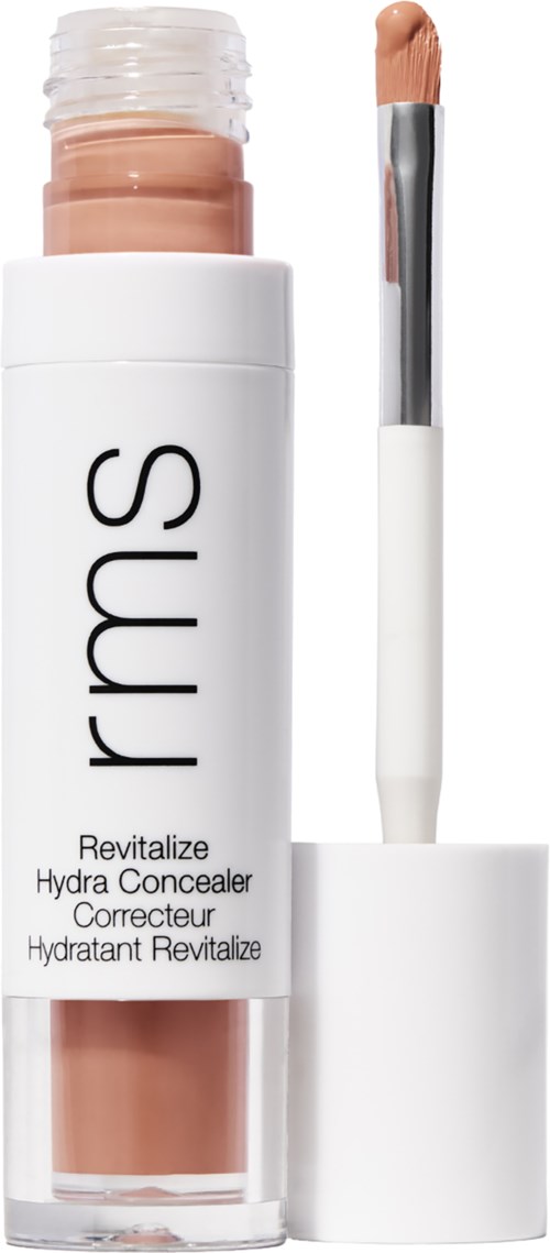 Ein Concealer-Stift mit der Bezeichnung 'rms Revitalize Hydra Concealer' und einem Applikator in Form eines Fußes.