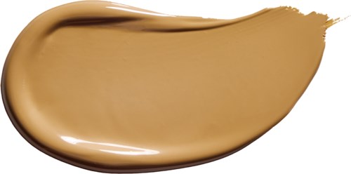 Ein Muste in Beige- oder Foundationsfarbe mit glatter, cremiger Textur und leichtem Glanz.