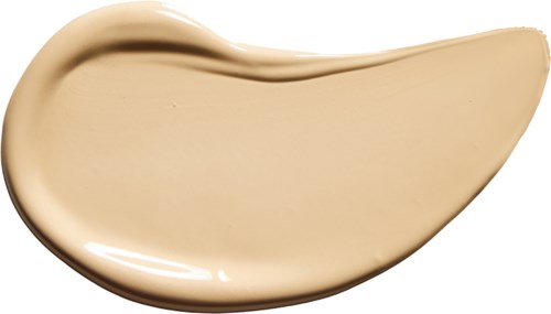 Cremefarbige Creme mit glatter, cremiger Textur und leicht gebogener Form.
