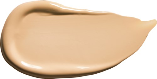 Cremefarbiger Make-up-Probe mit glatter, leicht glänzender Textur auf transparentem Hintergrund.