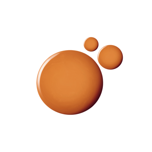 Three brown spheres of different sizes are arranged with the largest at the bottom and two smaller ones above.