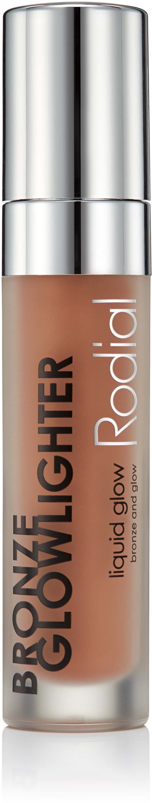 A tube of liquid glow makeup named Radial, with a silver cap and beige color.