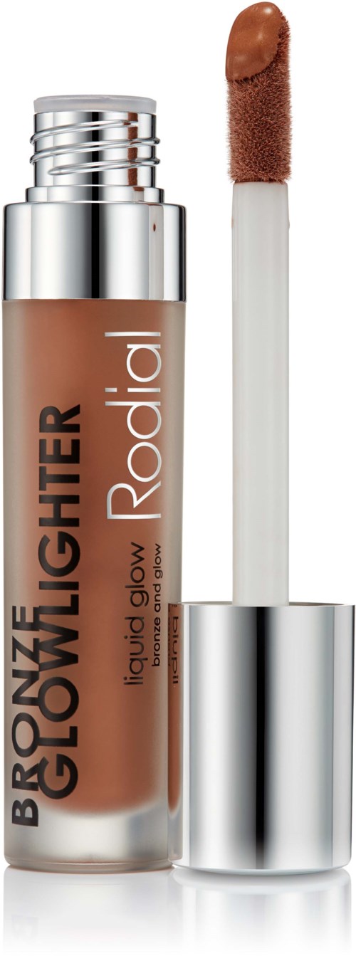 A liquid foundation in a tube with a wand applicator, labeled 'Bronze Glowlighter' by Rodial.