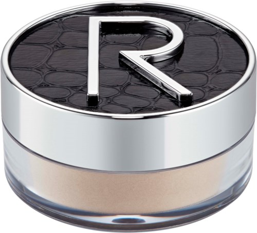 A round container with a black lid featuring a white 'R' logo, possibly a cosmetic or skincare product.