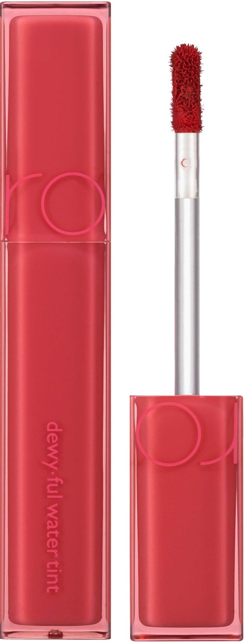 Ein roter Lippenstift mit Applikator und passendem Deckel.