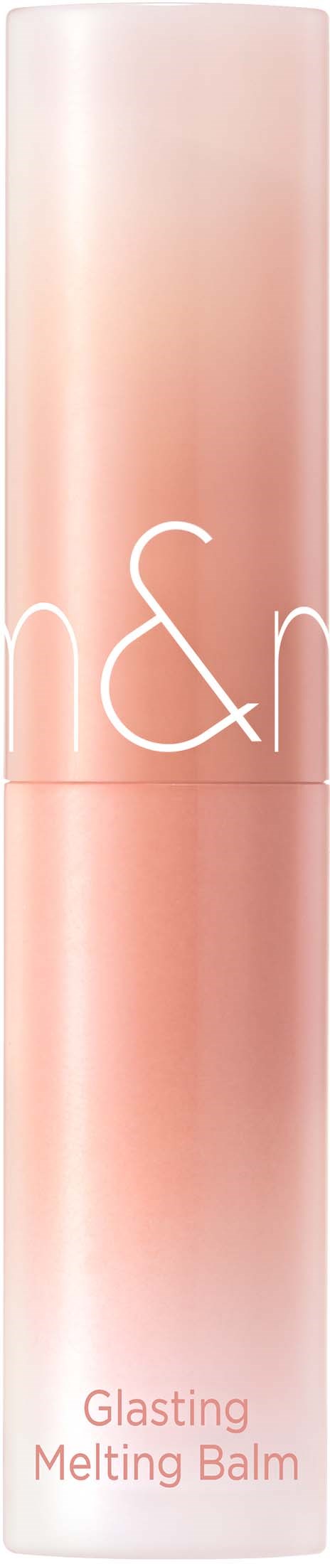 Een lange, roze sprayfles met de tekst 'Glasting Melting Balm.'