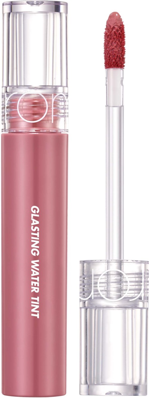 Pink water tint with a clear cap and applicator wand. The label says "Glistening Water Tint."